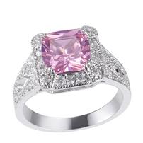 Pink Sapphire and White Topaz Ring 202//202